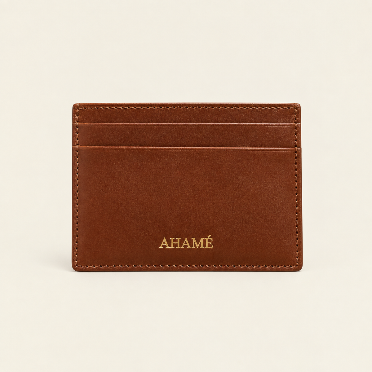 AHAMÉ Cardholder – Cognac Brown